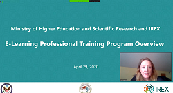 KOU Starts the Online Training Program with IREX, MHE-IRAQ and MHE-KRG