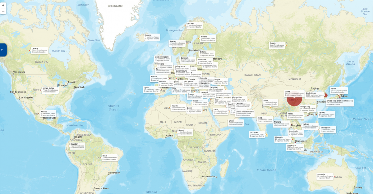 Novel Coronavirus Map