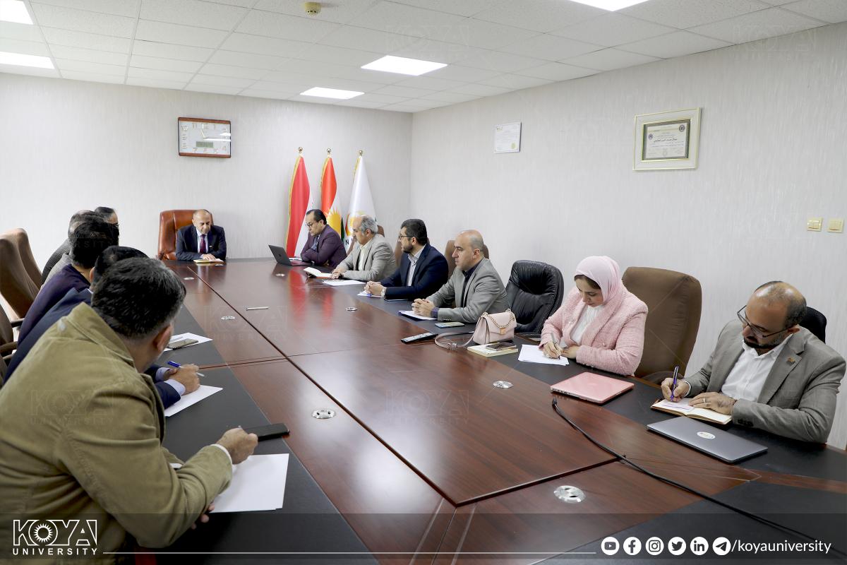 بەڕێز سەرۆکی زانکۆ لەگەڵ دەستەی نوێی سەرنووسەرانی گۆڤاری زانکۆی کۆیە بۆ زانستە مرۆڤایەتی و کۆمەڵایەتییەکان کۆبوویەوە