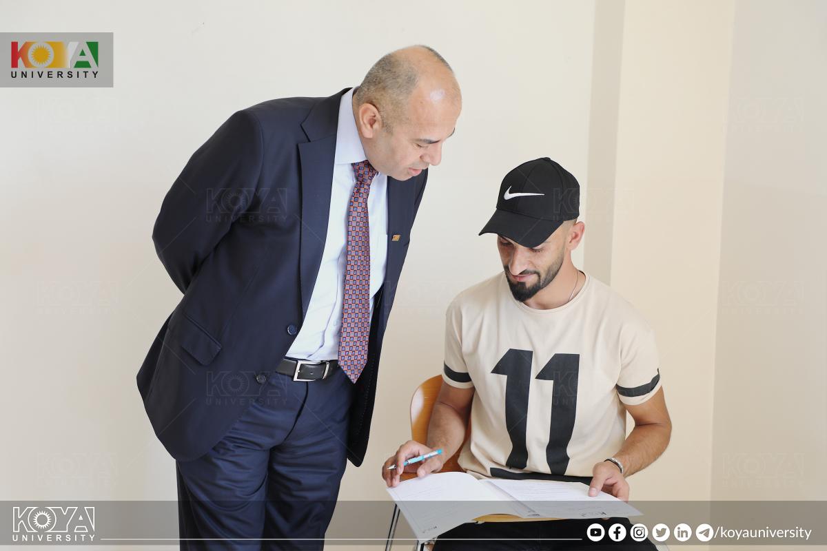 بەڕێز سەرۆکی زانکۆ هۆڵەکانی تاقیکردنەوەی فاکەڵتیی پەروەردەی وەرزشی بەسەرکردەوە