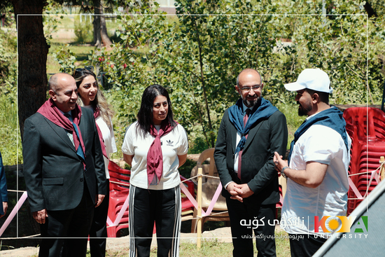 Koya University President Visits Scouting Camp for Faculty of Physical Education Students