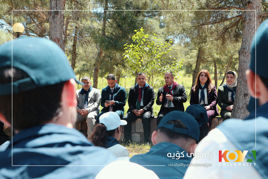 Koya University President Visits Scouting Camp for Faculty of Physical Education Students