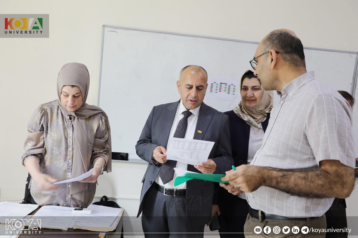بەڕێز سەرۆکی زانکۆ بەڕێوەچوونی پرۆسەی تاقیکردنەوەکانی لە فاکەڵتییەکانی زانست و تەندروستی و ئەندازیاری بەسەرکردەوە