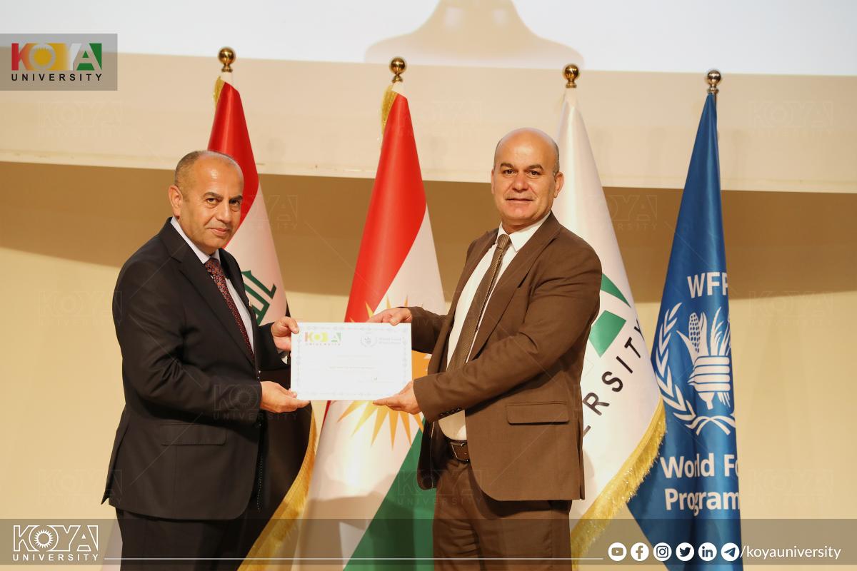 لە زانکۆی کۆیە بڕوانامەی بەشداربوون بەخشرایە دەرچووانی پڕۆگرامی گەشەپێدانی کارسازیی کشتووکاڵی