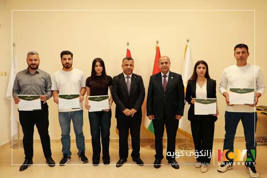 Koya University President Honors Organizers and Winners of the Table Tennis Championship