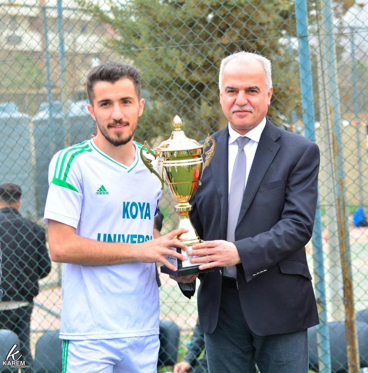 هەڵبژاردەی تۆپی پێی زانکۆی کۆیە پلەی دووەمی لەسەر ئاستی زانکۆکانی کوردستانی بەدەستهێنا