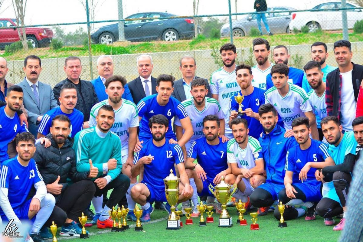 هەڵبژاردەی تۆپی پێی زانکۆی کۆیە پلەی دووەمی لەسەر ئاستی زانکۆکانی کوردستانی بەدەستهێنا