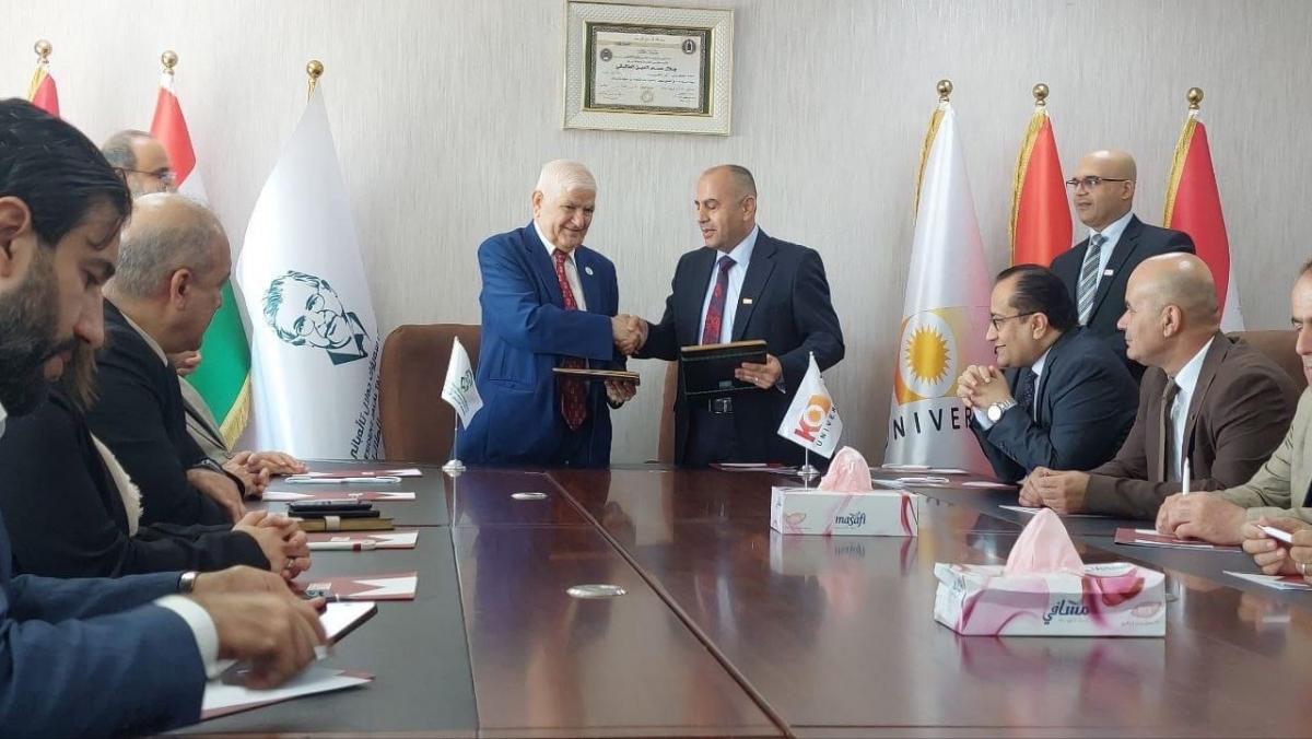 زانکۆی کۆیە و دامەزراوەی سەرۆک جەلال تاڵەبانی یادداشتنامەیەکی لێکتێگەیشتنیان واژوو کرد