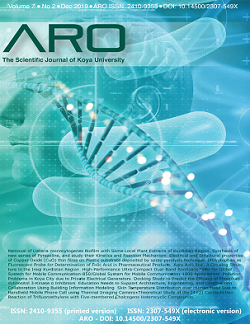 A Group of Researchers at KOU Published a Research Article in ARO Journal