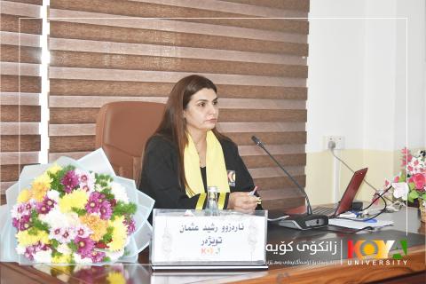 لە بەشی زمانی ئینگلیزیی فاکەڵتیی زانستە مرۆڤایەتی و کۆمەڵایەتییەکان گفتوگۆکردنی تێزی دکتۆرای خوێندکار " ئارەزوو رشید عثمان " بەڕێوەچوو 