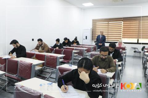 رئيس جامعة كوية يفتتح قاعات الامتحانات في كلية الطب العام
