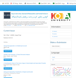 KOYA UNIV J HUM SOC SCI (KUJHSS) Published Vol. 3 No. 1 (2020)