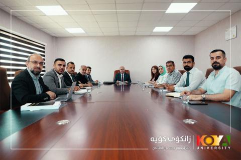 ەرۆکی زانکۆی کۆیە سەرپەرشتی کۆبوونەوەی لیژنەی جێبەجێکردنی کۆڵەگەی (بەنێودەوڵەتیبون  و دەرکەوتنی جیهانی) لە پلانی ستراتیژی کرد